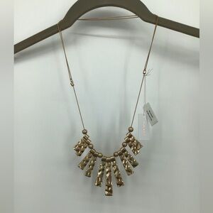 Bancroft Gisella Hammered fan necklace NWT.